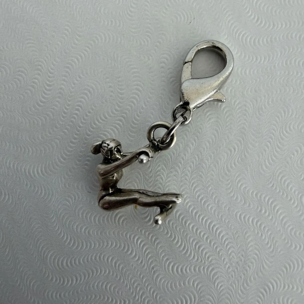 Sterling Silver‎ 925 Uneven Bars Gymnastics Charm 3D Vintage Gymnast Olympics - Picture 2 of 3